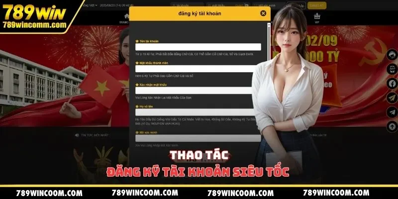 Thao tác đăng ký tài khoản siêu tốc